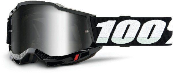 100% Accuri 2 Junior Goggles - Black / Mirror Silver Lens