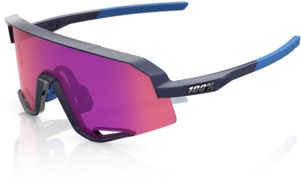 100% Slendale Sunglasses - Satin Storm Metallic / Purple Mirror Lens - Image 1