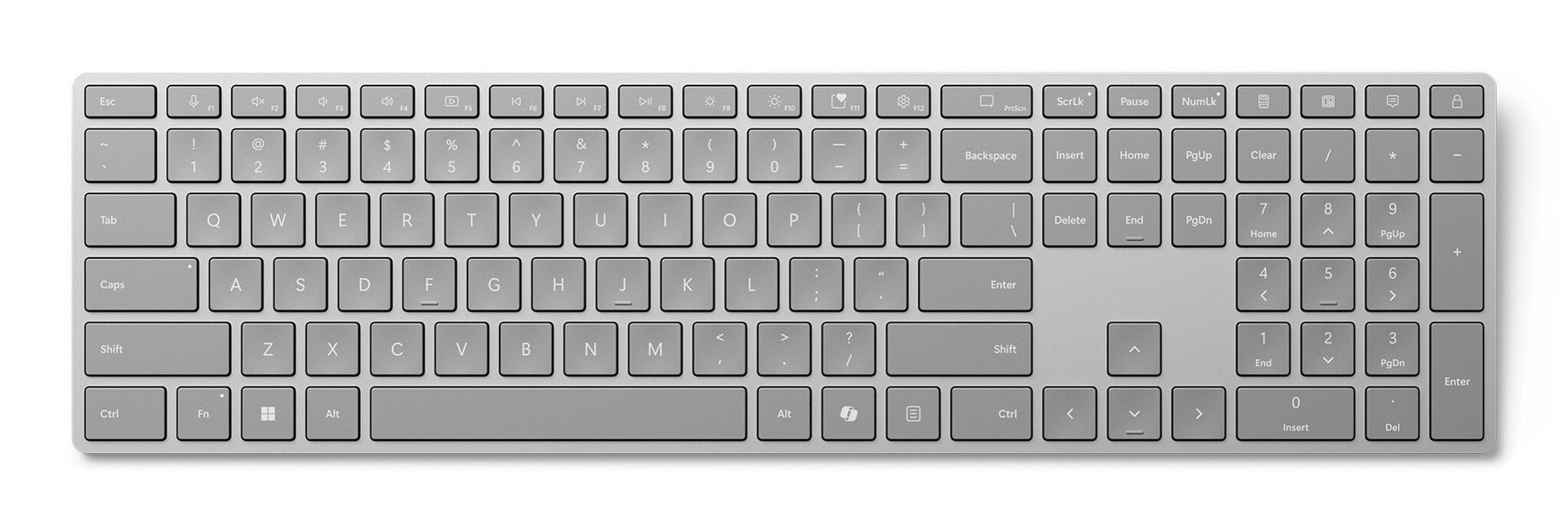 Microsoft Surface (2nd Edition) keyboard Home/Office Bluetooth Grey - Image 1