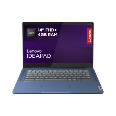LENOVO IdeaPad Slim 3 14" Chromebook - MediaTek Kompanio 520, 128 GB eMMC, 4GB RAM, Blue, Blue