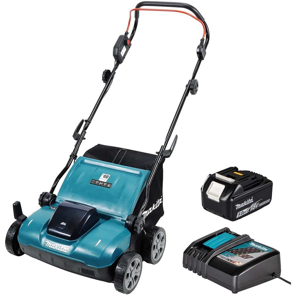 Makita DUV320 18v LXT Cordless Brushless Scarifier 320mm 1 x 5ah Li-ion Battery Charger - Image 1
