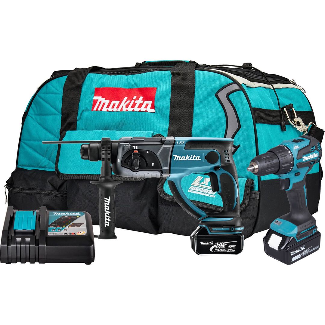 Makita 18V LXT COMBI & SDS+ DRILL 2 X 5AH - Image 1
