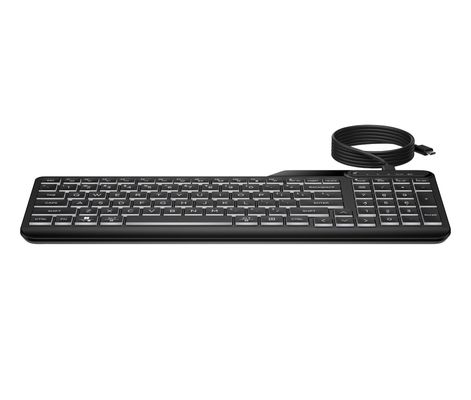 HP 400 Backlit Keyboard - Black, Black