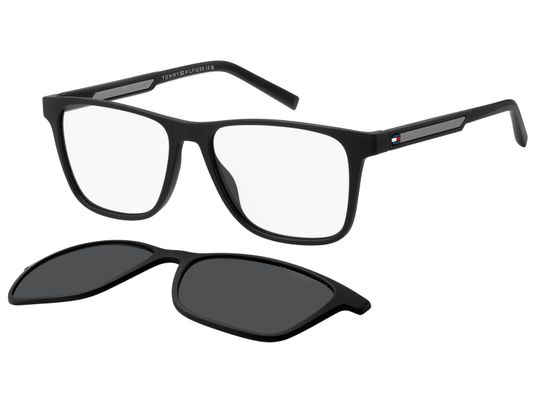 Tommy Hilfiger Mężczyzna Tommy Hilfiger TH 2203/C 08A/M9 Oprawki optyczne Eco-Poliame Czarny Szary Kwadratowy Spolaryzowane