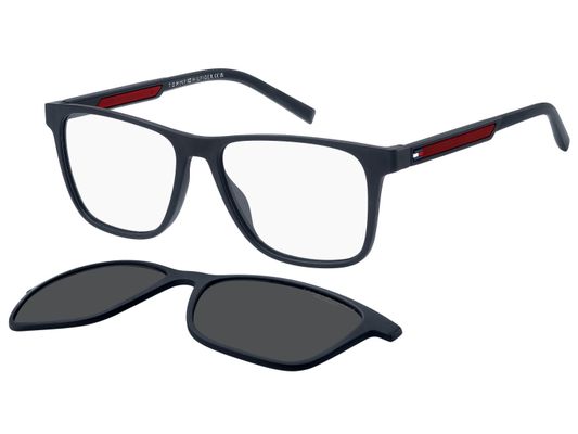Tommy Hilfiger Mężczyzna Tommy Hilfiger TH 2203/C 8RU/M9 Oprawki optyczne Eco-Poliame Niebieski Szary Kwadratowy Spolaryzowane
