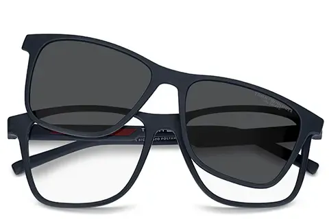 Tommy Hilfiger Mężczyzna Tommy Hilfiger TH 2203/C 8RU/M9 Oprawki optyczne Eco-Poliame Niebieski Szary Kwadratowy Spolaryzowane - Thumbnail 2