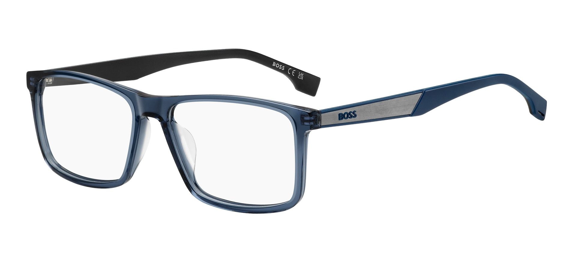Hugo Boss Mężczyzna Hugo Boss BOSS 1768/G PJP Oprawki optyczne Acetat Niebieski Kwadratowy Normalna - Image 1