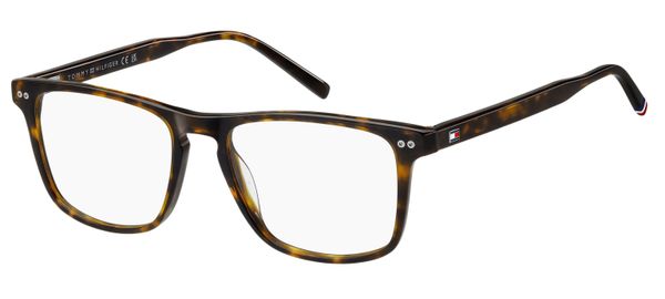 Tommy Hilfiger Mężczyzna Tommy Hilfiger TH 2189 086 Oprawki optyczne Acetat Hawana Kwadratowy Normalna