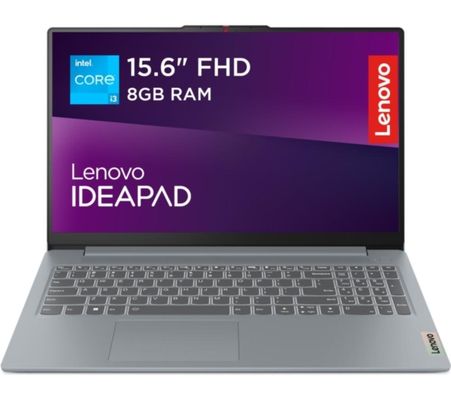 LENOVO IdeaPad Slim 3 15.6" Laptop - Intel®Core i3, 128 GB UFS, Arctic Grey, Silver/Grey