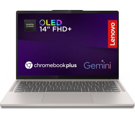 Lenovo Chrome 14M9610 MediaTek Kompanio Ultra 910 Laptop 35.6 cm (14") Touchscreen WUXGA 16 GB LPDDR5x-SDRAM 256 GB UFS Wi-Fi 7 (802.11be) ChromeOS Grey English - Thumbnail 2