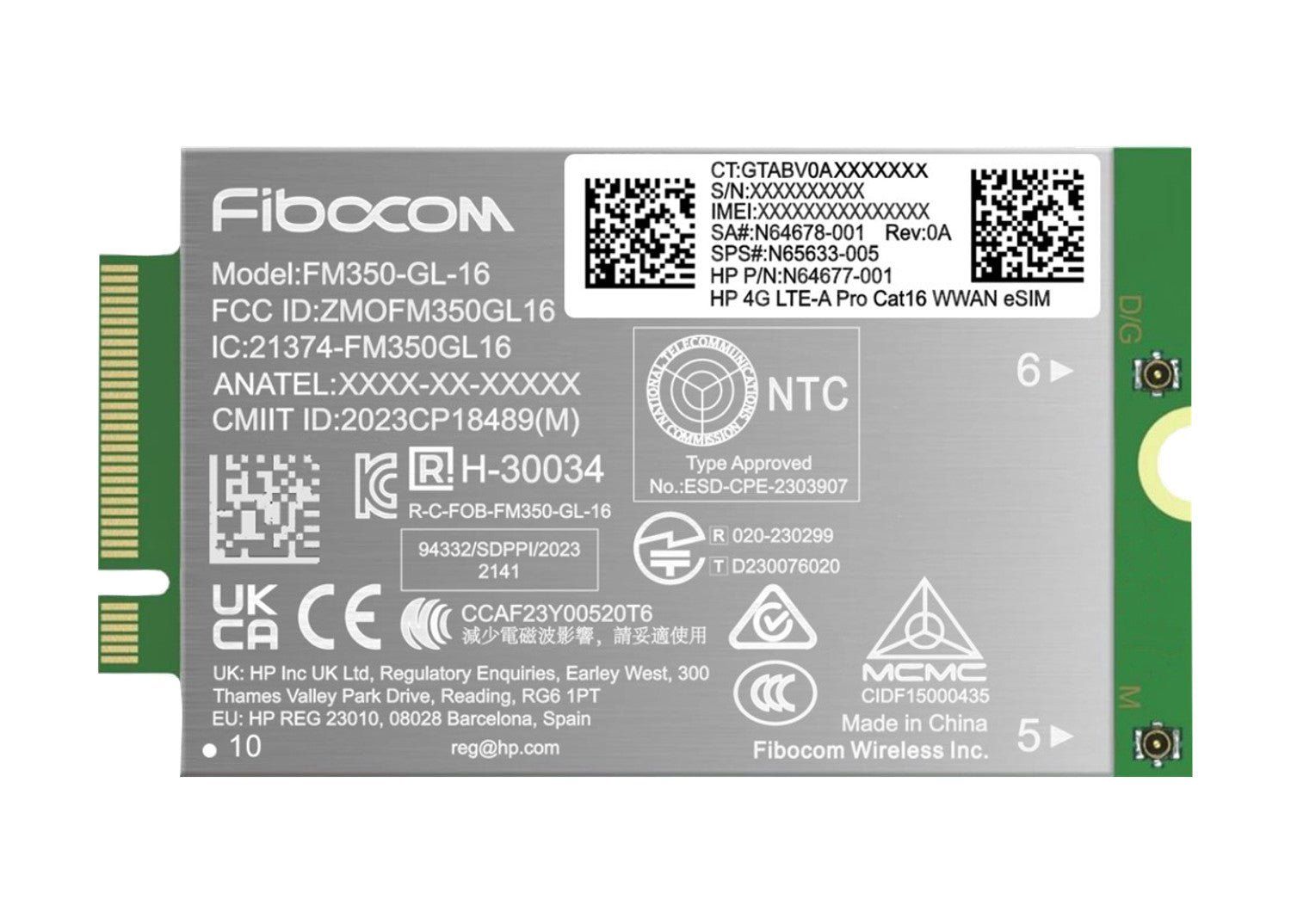 HP 4G LTE-A Pro Cat16 WWAN interface cards/adapter - Image 1
