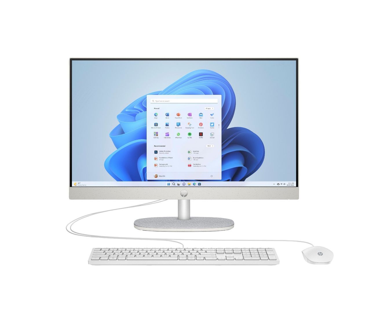 HP 24 -cr0063na PC Intel® Core™ i3 i3-N300 60.5 cm (23.8") 1920 x 1080 pixels All-in-One PC 8 GB DDR4-SDRAM 256 GB SSD Windows 11 Home Wi-Fi 6 (802.11ax) White - Image 1