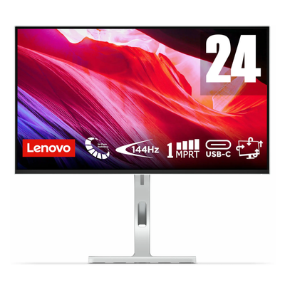 LENOVO L24D-4C Full HD 23.8" IPS Monitor - Grey, Silver/Grey - Thumbnail 3