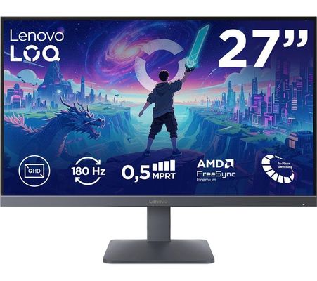 LENOVO LOQ 27Q-10 Quad HD 27" IPS LCD Gaming Monitor - Black, Black - Thumbnail 2