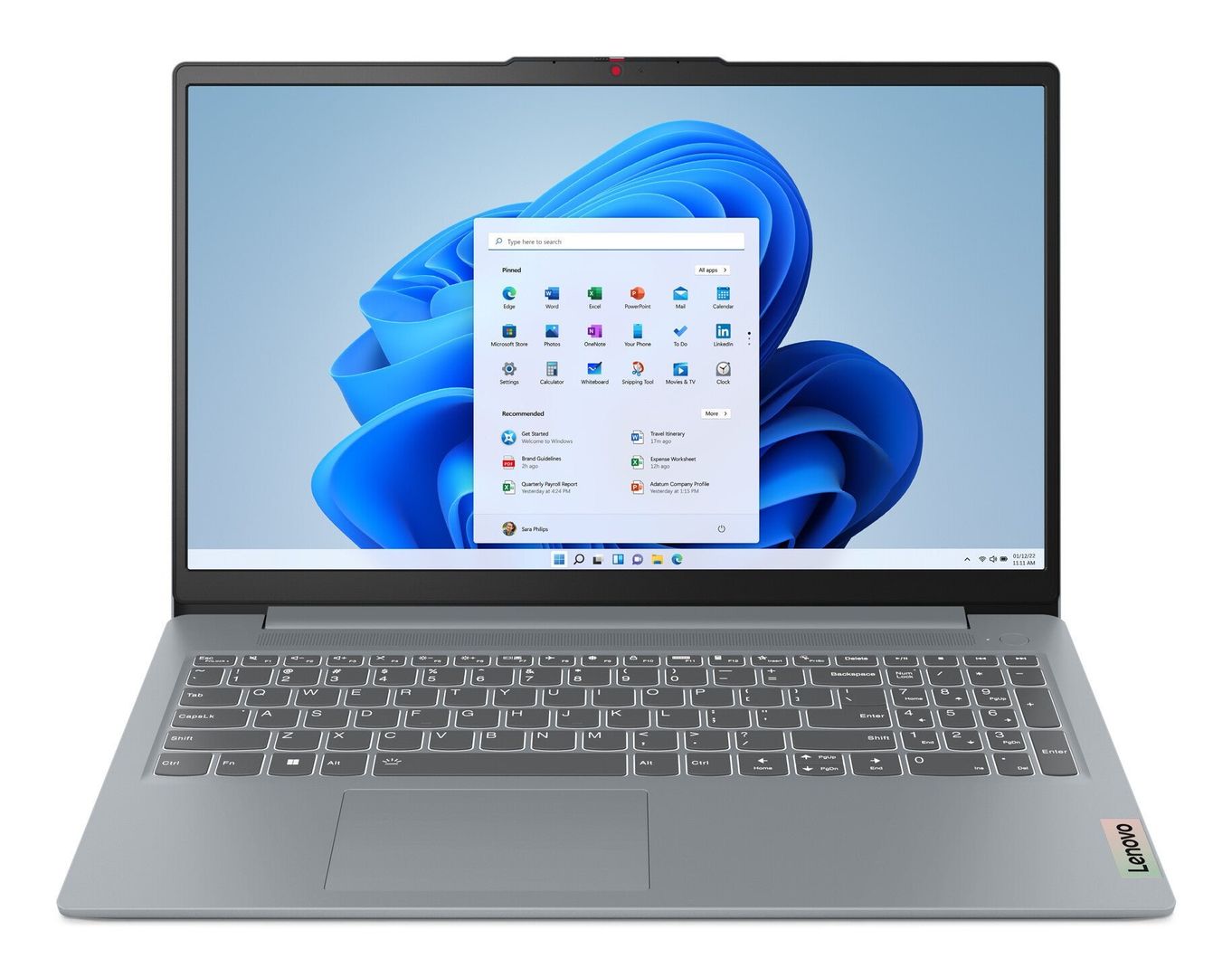 LENOVO IdeaPad Slim 3 15.6" Laptop - AMD Ryzen™ 5, 512 GB SSD, Arctic Grey, Silver/Grey - Image 1