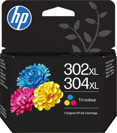 HP 302XL/304XL Tri-colour Ink Cartridge, Tri-colour