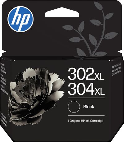 HP 302XL/304XL Original Black Ink Cartridge, Black