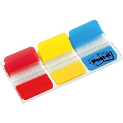 Post-It Index Flags Strong Repositionable 25x38mm 3x22 Tabs Red Yellow