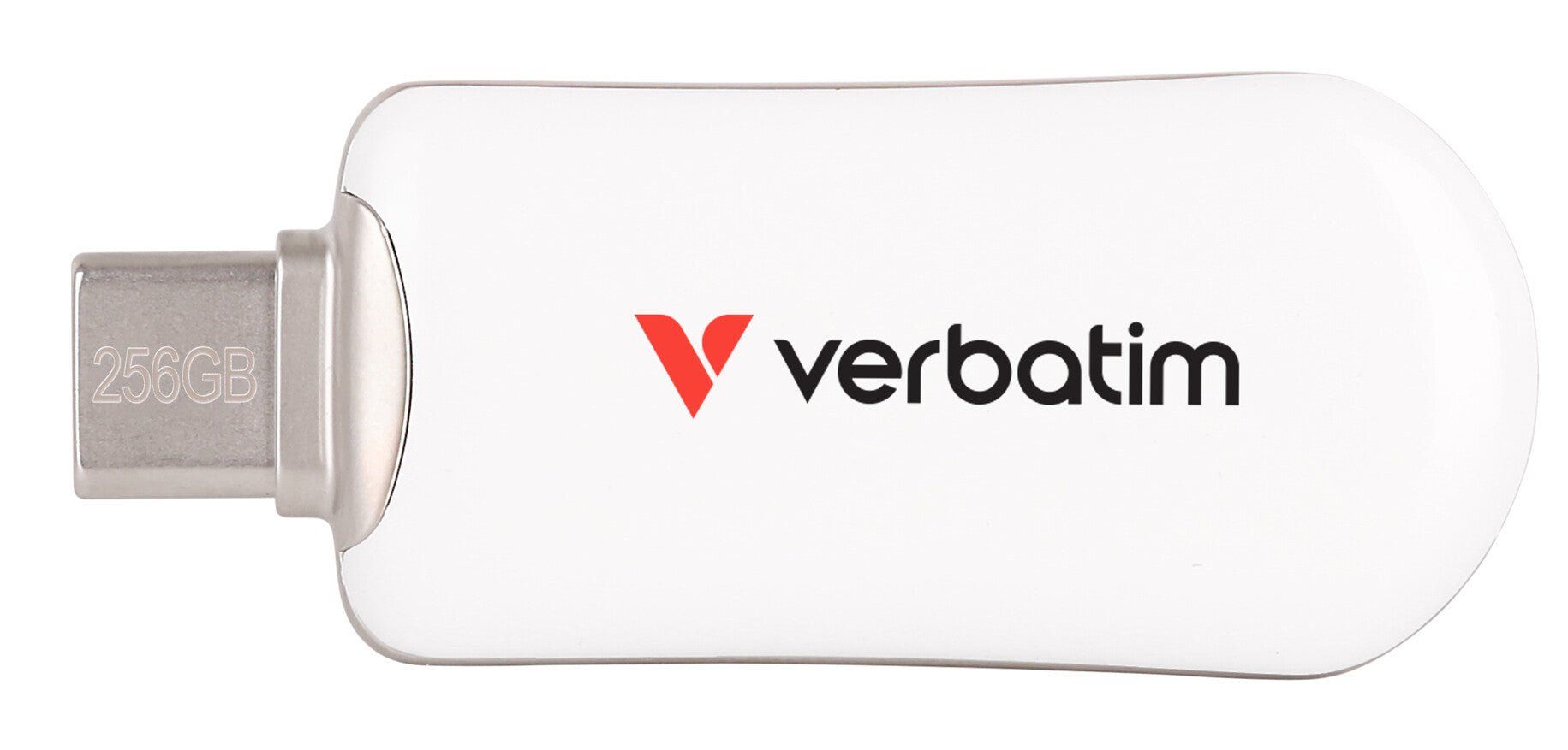 Verbatim Plectra USB-C Flash Drive White 256GB - Image 1