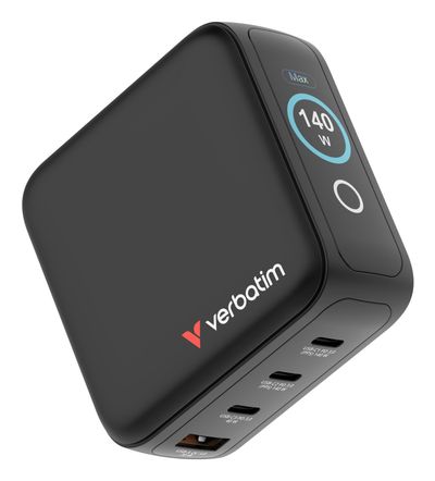 Verbatim Mini GAN Charger 140W w/ Displa