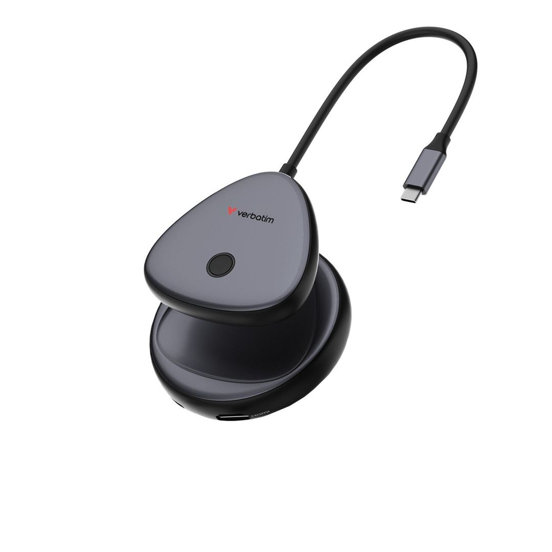 Verbatim Share My Screen USB-C Wireless Display Adapter 4K with Hub WDA-02 - Image 1