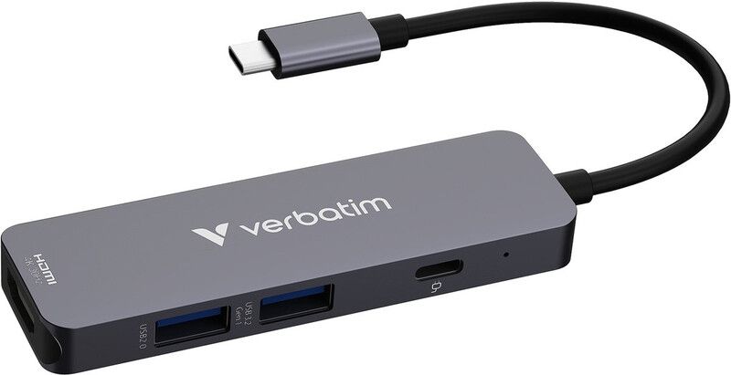 Verbatim USB-C Essentials Multiport Hub 4 ports: HDMI. USB-C PD. USB-A - Image 1