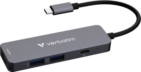 Verbatim USB-C Essentials Multiport Hub 4 ports: HDMI. USB-C PD. USB-A