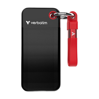 Verbatim Pocket SSD USB 3.2 Gen 2 2TB Black/Red