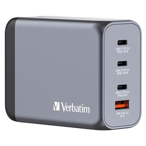 Verbatim GNC-200 GaN Charger 200W with 2 x USB-C PD 100W / 1 x USB-C P - Image 1
