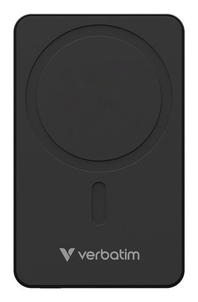 Verbatim Charge 'n' Go Essentials Magnetic Wireless Power Bank 5000 mAh Black