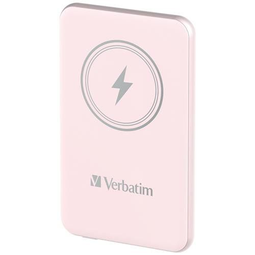 Verbatim Charge 'n' Go Magnetic Wireless Power Bank 5000mAh Pink - Image 1