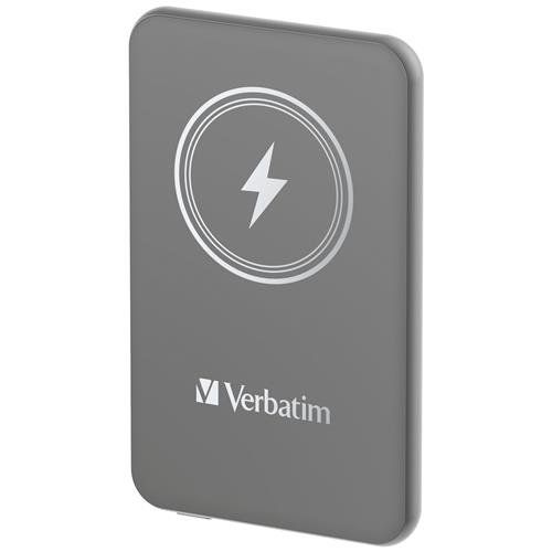 Verbatim Charge 'n' Go Magnetic Wireless Power Bank 5000mAh Grey - Image 1