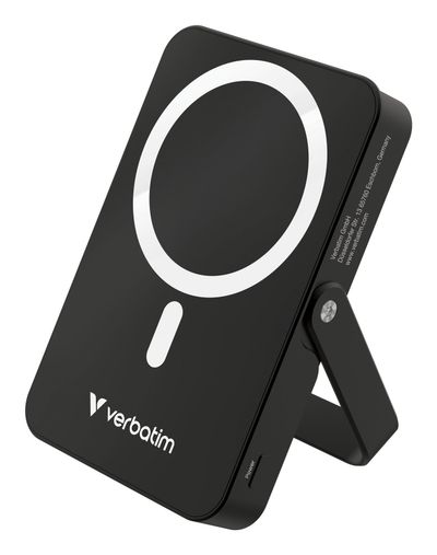 Verbatim Charge 'n' Go Magnetic Wireless Power Bank with sta