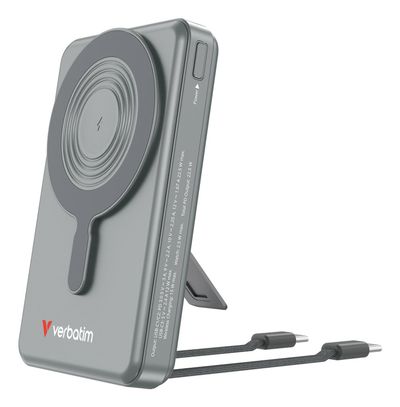 Verbatim Charge'n'Go 2C & Display Power Bank 10000 mAh Grey