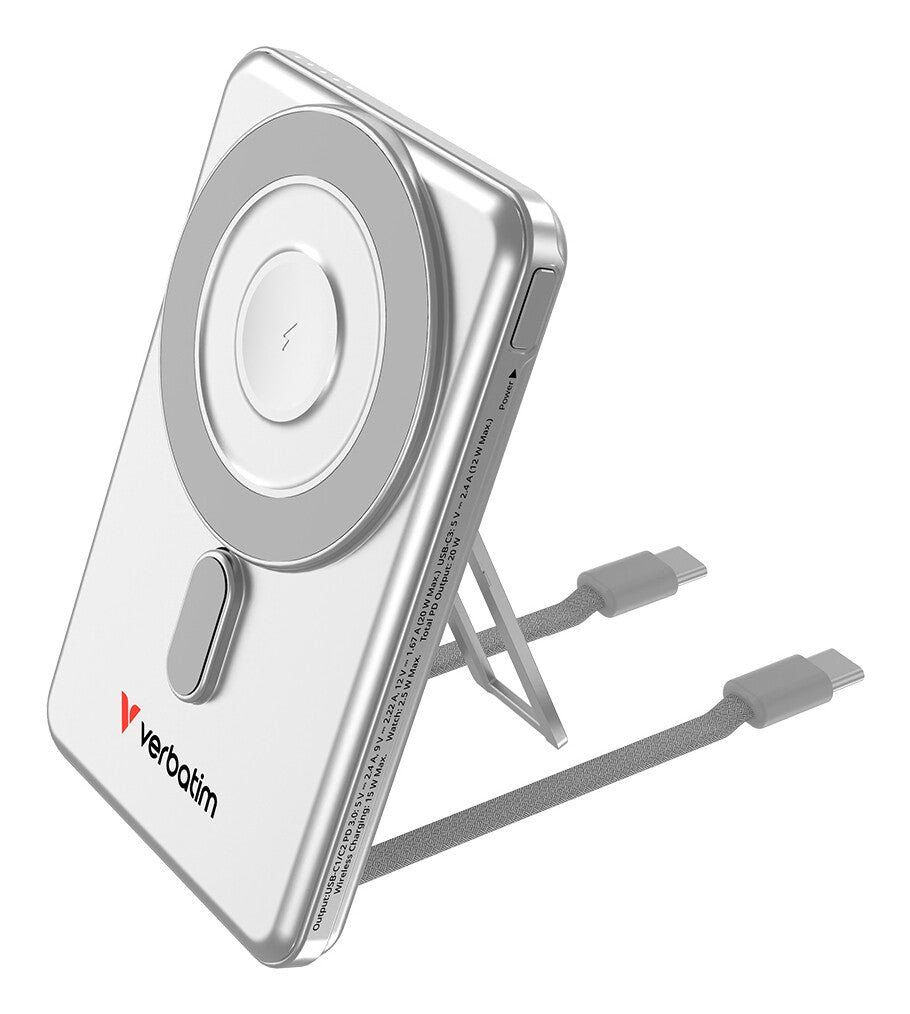 Verbatim Charge'n'Go 2C Power Bank 5000 mAh Silver - Image 1
