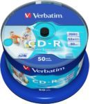 Verbatim CD-R AZO Wide Inkjet Printable no ID 700 MB 52x 50 pc(s)