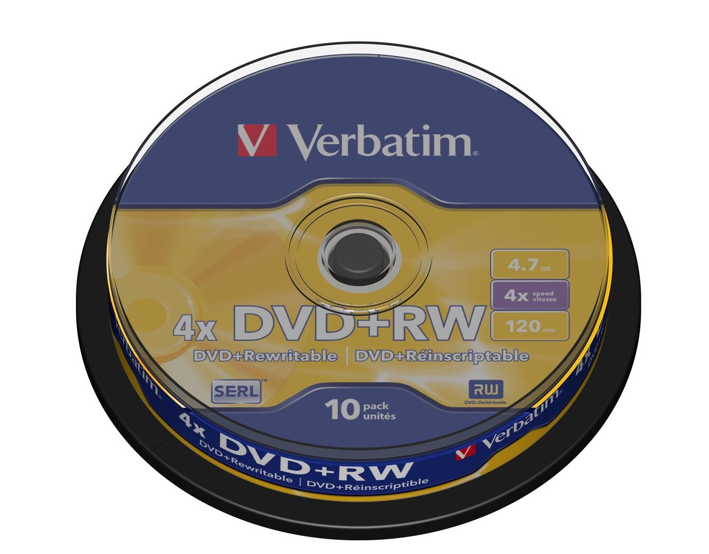 Verbatim DVD+RW Matt Silver 4.7 GB 10 pc(s) - Image 1