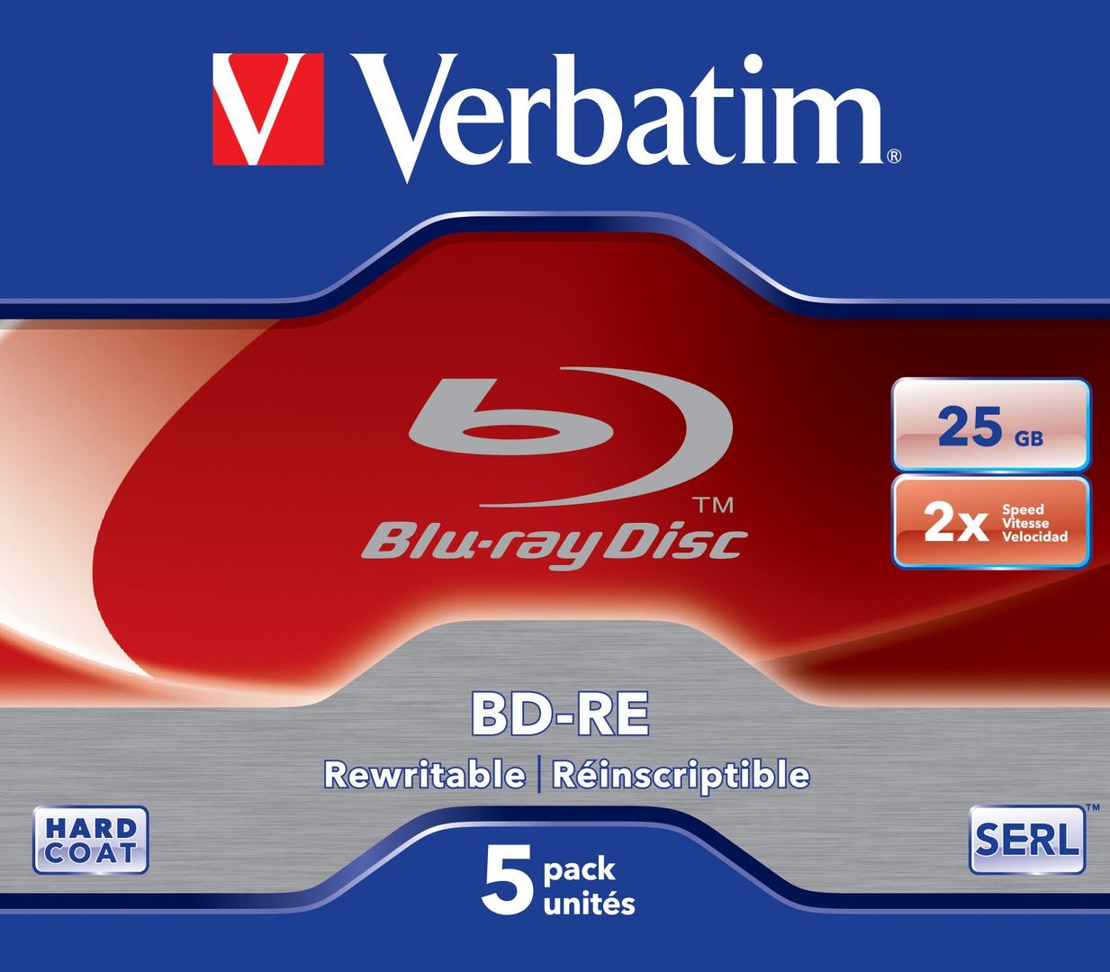 Verbatim 43615 blank Blu-Ray disc BD-RE 25 GB 5 pc(s) - Image 1