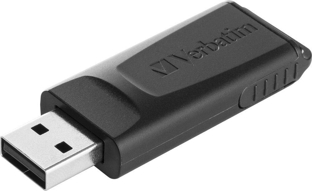 Verbatim Slider - USB Drive 128GB - Black - Image 1