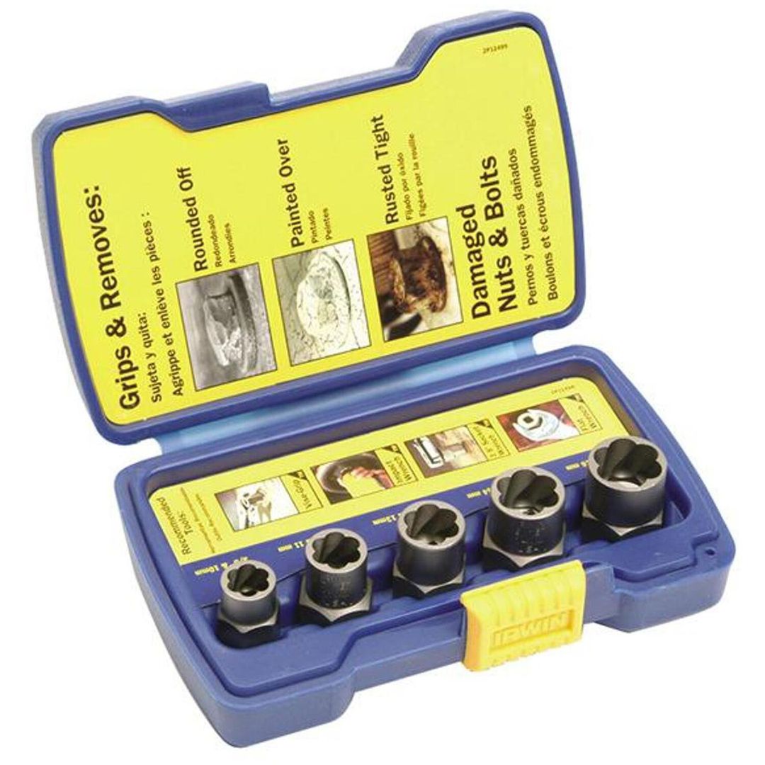 IRWIN Bolt Grip Fastener Remover Base Set 5 Piece - Grey - Image 1