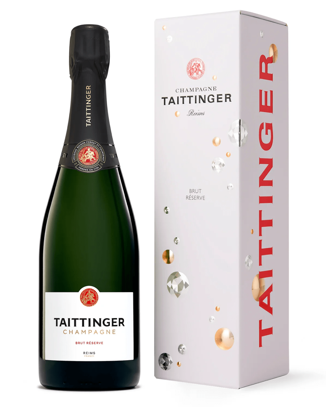 Taittinger Brut Reserve NV Champagne in Gift Box, 75 cl - Image 1