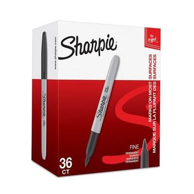 Sharpie PERMNT MARKER FINE BLK PK36