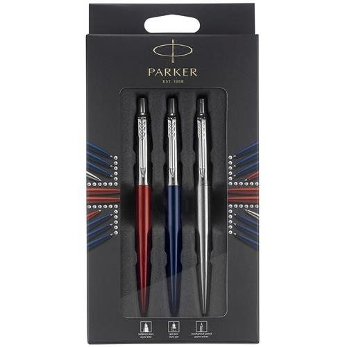 Parker Jotter London Trio Discovery Pack Royal Blue Barrel Ballpoint Pen + Kensington Red Barrel Gel Pen & Stainless Steel Mechanical Pencil - 2032740 - Image 1