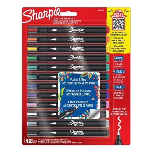 Sharpie Creative Marker Acrylic Paint Pens - 12 pcs. - Image 1