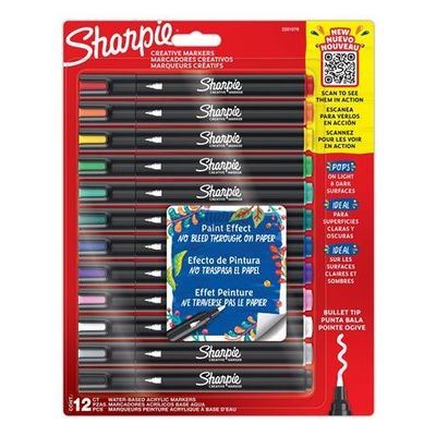 Sharpie Creative Marker Acrylic Paint Pens - 12 pcs.