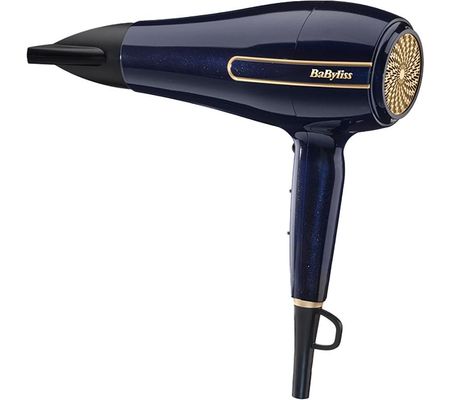 BABYLISS Onyx D524U Hair Dryer - Blue & Gold, Blue,Gold