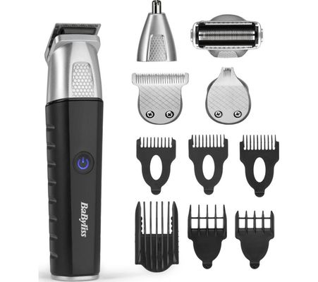 BABYLISS MT812U Lithium Power 11-in-1 Wet & Dry Multi-Trimmer - Black & Silver, Black,Silver/Grey