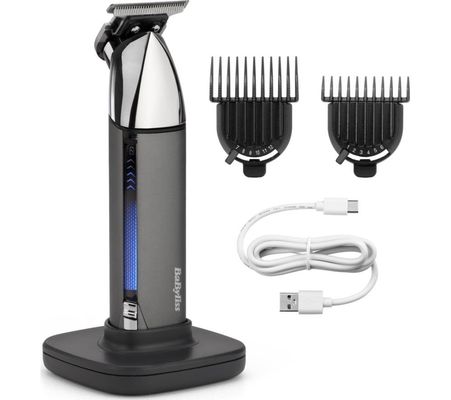 BABYLISS Super-X Metal Series T996U Wet & Dry Beard Trimmer - Black & Grey, Black,Silver/Grey,Blue