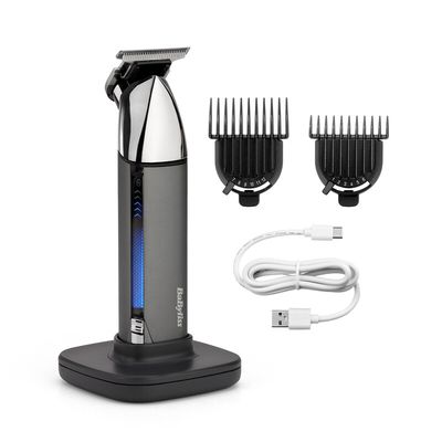 BABYLISS Super-X Metal Series T996U Wet & Dry Beard Trimmer - Black & Grey, Black,Silver/Grey,Blue - Thumbnail 2