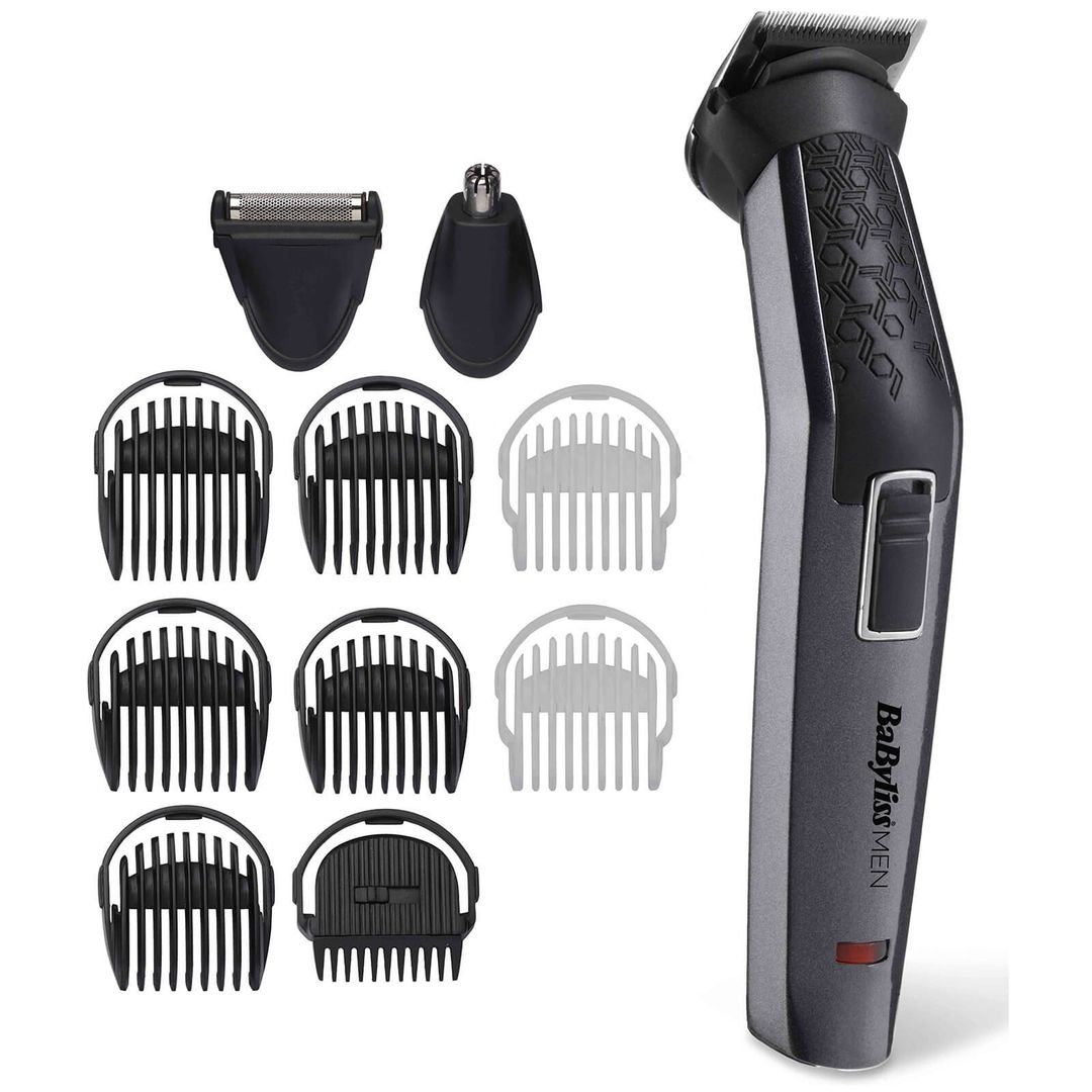 BABYLISS Titanium Men 7256U 11-in-1 Multi-Trimmer - Grey & Black, Black,Silver/Grey - Image 1